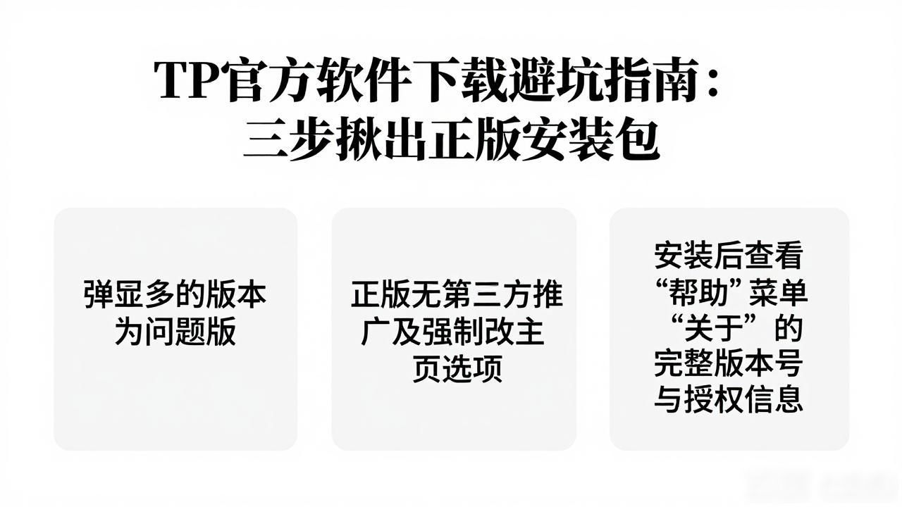 TP官方软件下载避坑指南：三步揪出正版安装包