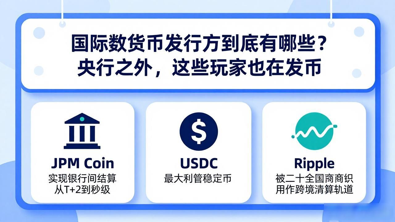 国际数字货币发行方到底有哪些？央行之外，这些玩家也在发币