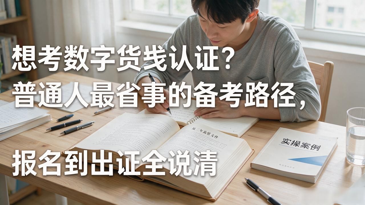 想考数字货币认证？普通人最省事的备考路径，报名到出证全说清