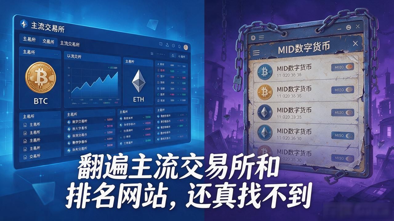 有MID数字货币吗？翻遍主流交易所和排名网站，还真找不到