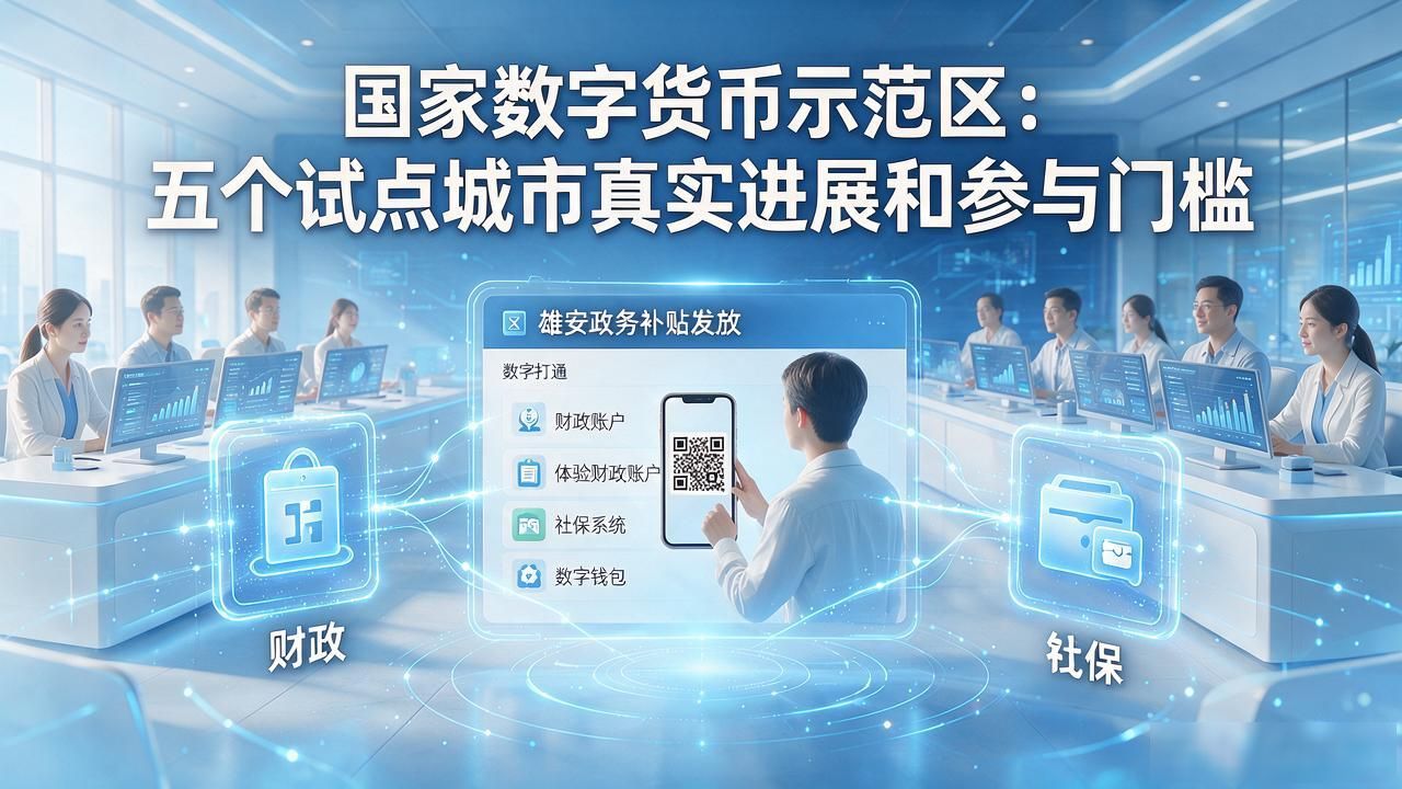 国家数字货币示范区：五个试点城市真实进展和参与门槛