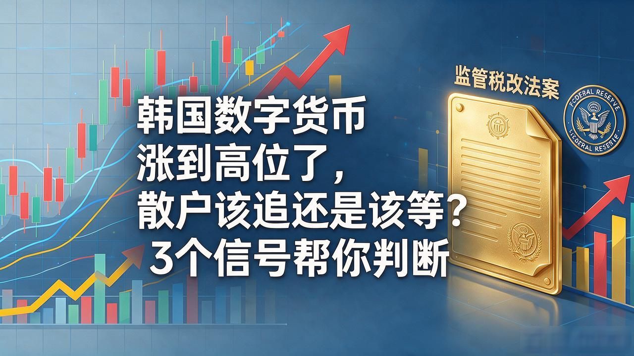 韩国数字货币涨到高位了，散户该追还是该等？3个信号帮你判断