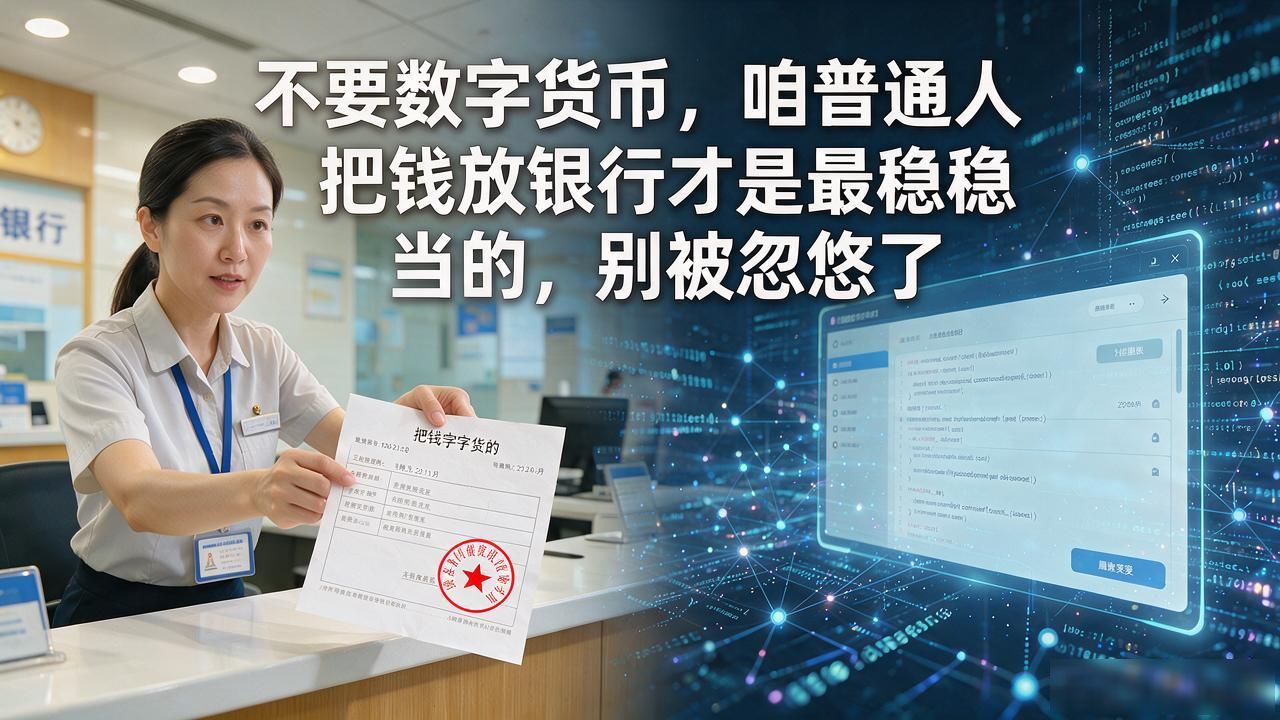 不要数字货币，咱普通人把钱放银行才是最稳当的，别被忽悠了
