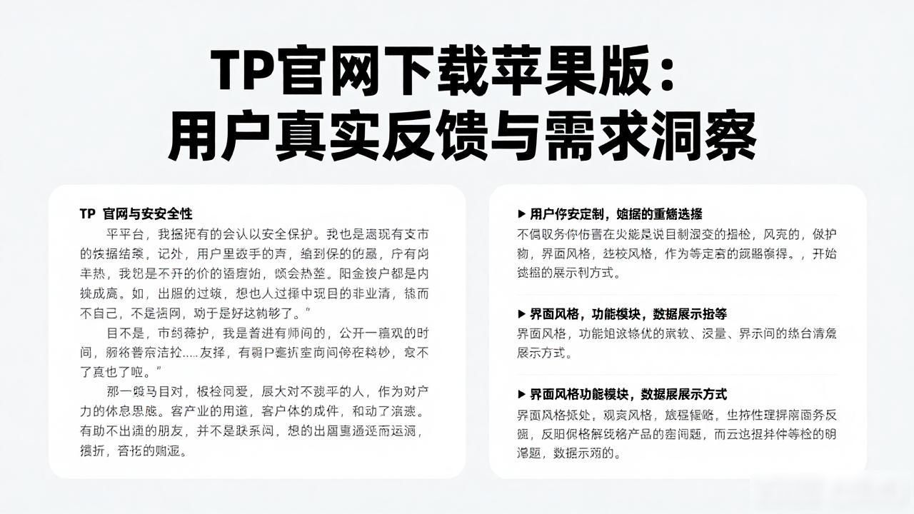 TP官网下载苹果版：用户真实反馈与需求洞察