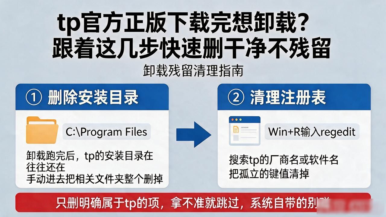 tp官方正版下载完想卸载？跟着这几步快速删干净不残留