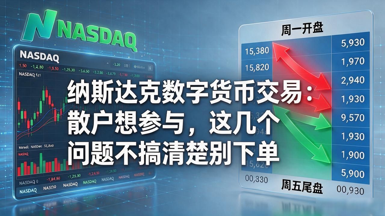 纳斯达克数字货币交易：散户想参与，这几个问题不搞清楚别下单